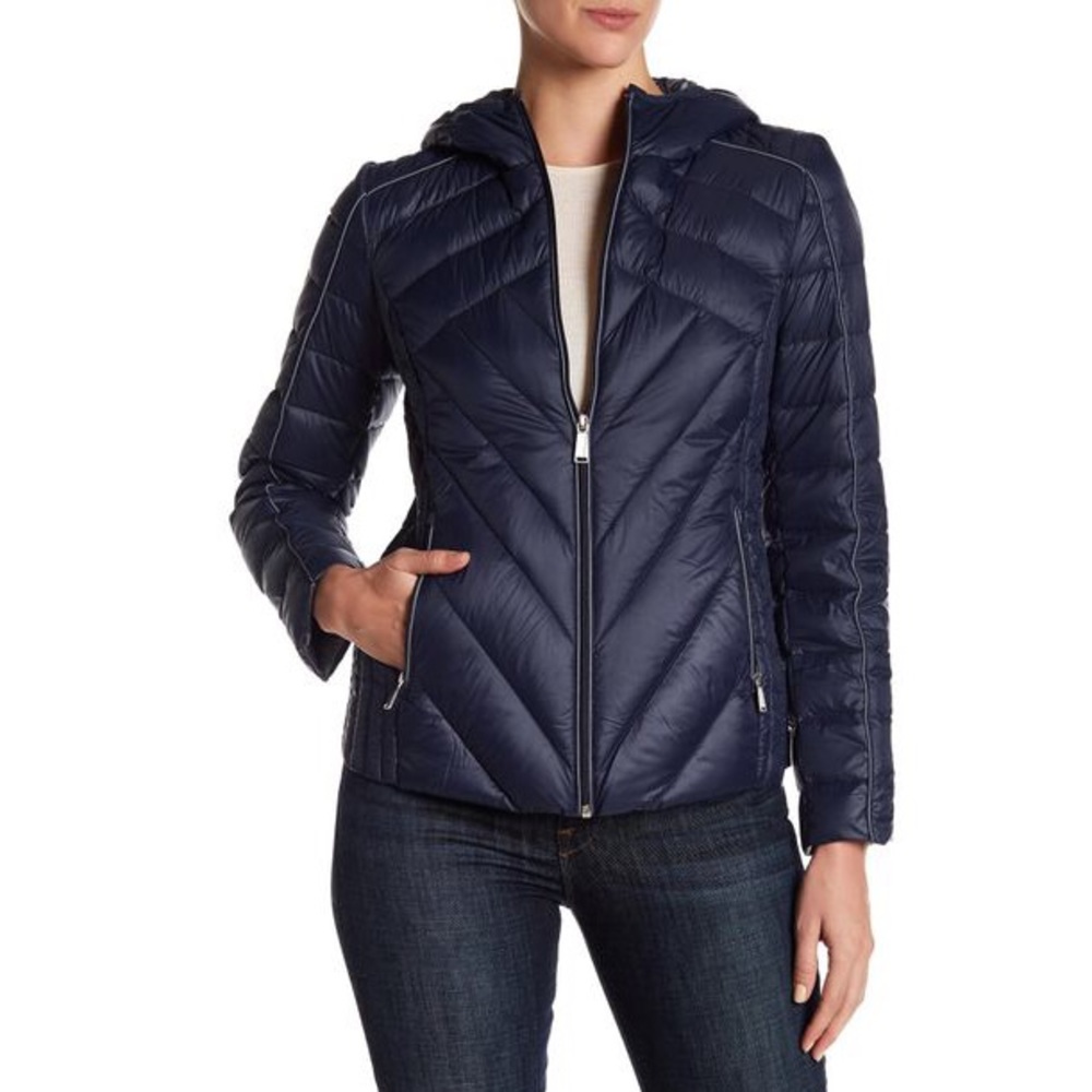 BCBG Generation Hooded Puffy Down Jacket